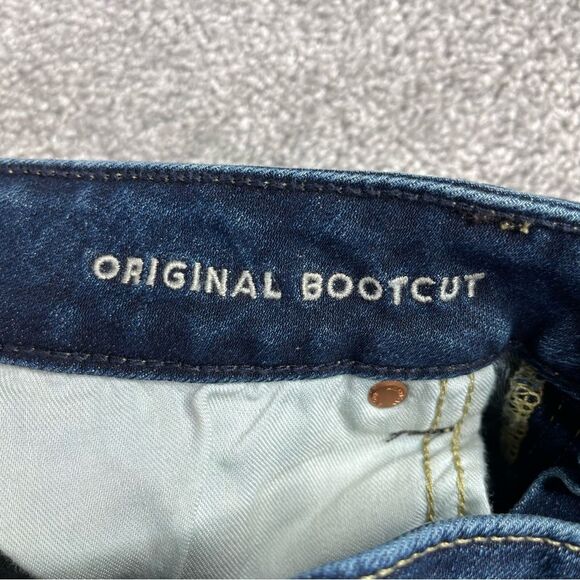 American Eagle Jeans Men's 30X31.5 Blue Bootcut Mid-Rise Dark Denim Preppy - Picture 6 of 12